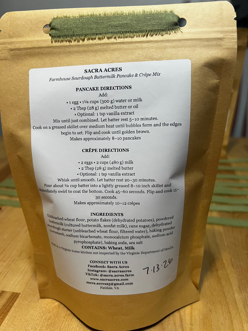 Farmhouse Sourdough Buttermilk Pancake & Crêpe Mix
