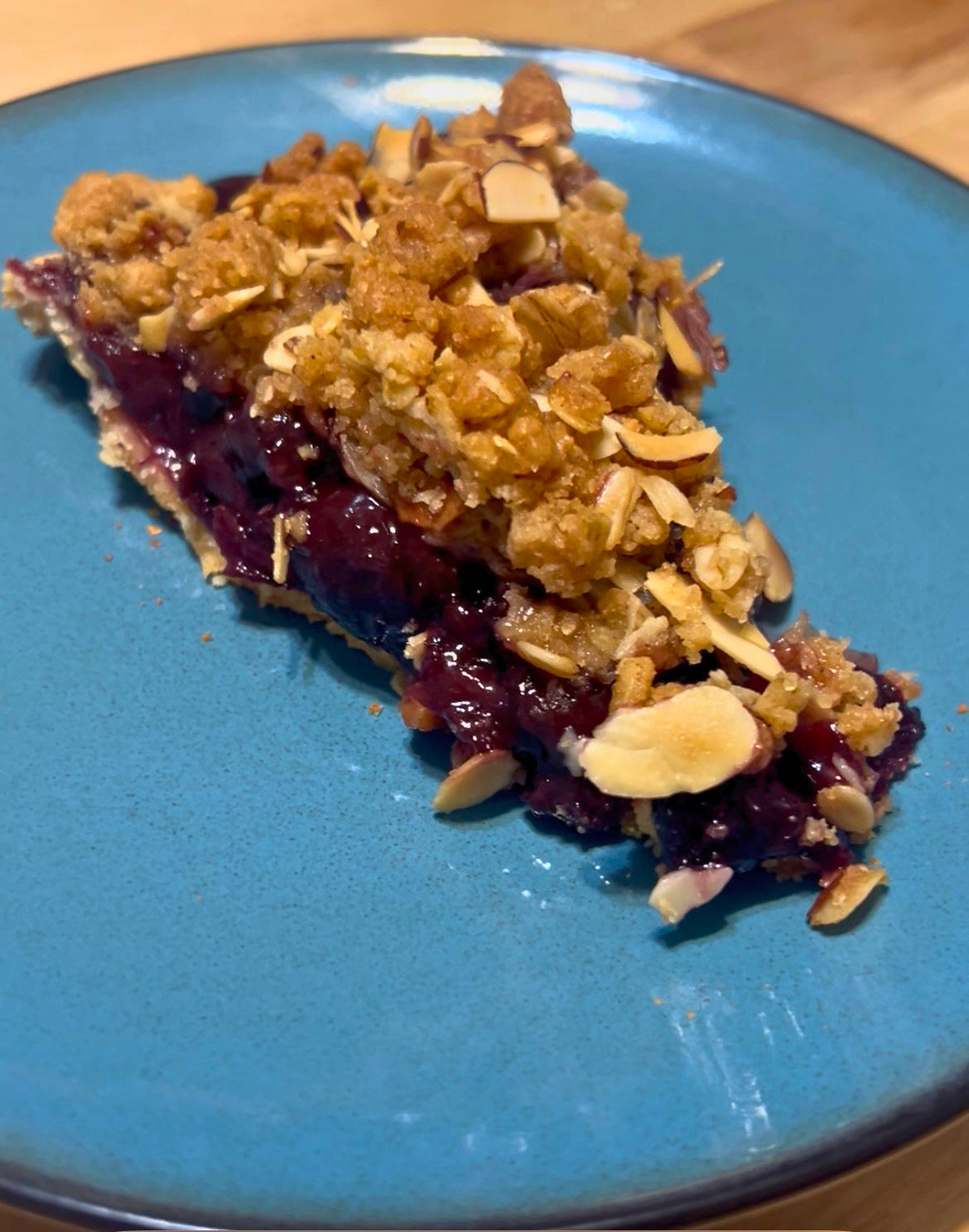 Cherry Almond Crumble Pie